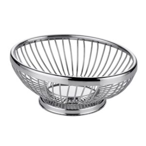 Altınbaşak Oval Paslanmaz Sunum Sepeti 25x18x9 cm