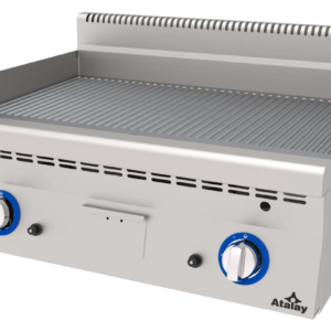 Atalay 600 Seri Nervürlü Krom Pleyt Izgara Set Üstü Gazlı 80x60 Cm