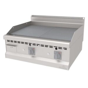 Atalay 700 Seri Yarı Nervürlü Krom Pleyt Izgara Set Üstü Gazlı 80x70 Cm