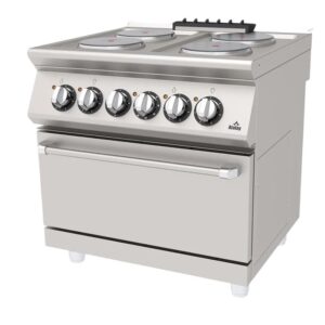 Atalay 730 Seri Kuzine Fırın 4 Yuvarlak Pleytli Elektrikli 80x73 Cm