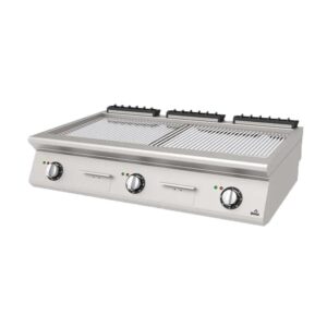 Atalay 730 Seri Nervürlü Krom Pleyt Izgara Set Üstü Elektrikli 120x73 Cm