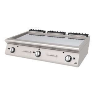 Atalay 730 Seri Nervürlü Krom Pleyt Izgara Set Üstü Gazlı 120x73 Cm