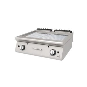 Atalay 730 Seri Nervürlü Krom Pleyt Izgara Set Üstü Gazlı 80x73 Cm