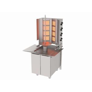 Atalay ADG - 8 D Döner Ocağı Duvara Monte Alttan Motorlu Hareketli Alt Arabalı 4+4 Radyanlı Gazlı