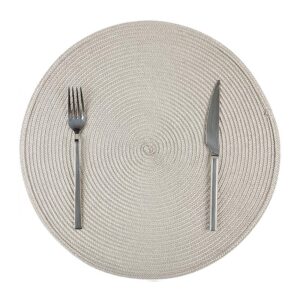 Biradlı BRD-1841 Yuvarlak PVC Amerikan Servis, 38 cm, Gri