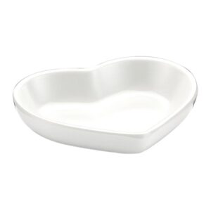 Biradlı BRD-517604 Minimal Melamin Kalpli Sunum Tabağı, 8x7x1.5 cm, Beyaz