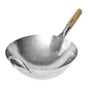 Biradlı Groovy GRV-W32 Karbon Çelik Wok Tava, 32 cm