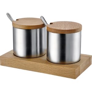 Biradlı Groovy İkili Baharatlık Takımı Parlak&Mat