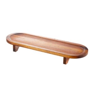 Biradlı GRV-1873 İroko Ayaklı Ahşap Sunum Tahtası, 20x60 cm