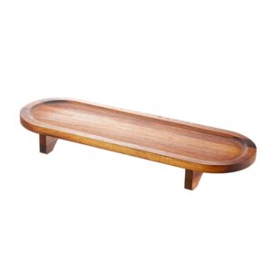 Biradlı GRV-1876 İroko Ayaklı Ahşap Sunum Tahtası, 20x150 cm