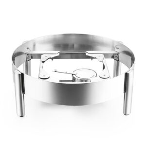 Biradlı GRV-5025-A Lux Yuvarlak Chafing Dish Ayaklı Stand