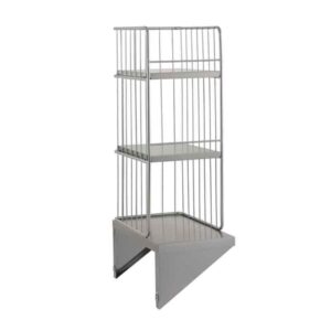 Cancan 3 raflı paslanmaz şişe standı