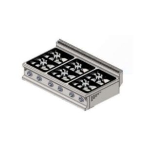 CSA 700 Seri 6 Gözlü Ocak Set Üstü Doğalgazlı 120x70 Cm