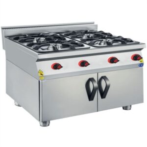 CSA 900 Edge Seri 4 Gözlü Ocak Dolaplı Doğalgazlı 80x90 Cm