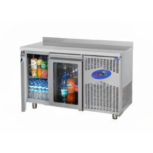 CSA CS.TEK.2.700.C Tezgah Tipi Buzdolabı 2 Cam Kapılı 141x70 Cm 281 L 304 Kalite