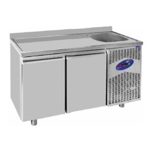 CSA CS.TEK.2D.600.E Tezgah Tip Evyeli Derin Dondurucu 2 Kapılı 141x60 Cm 400 L 304 Kalite