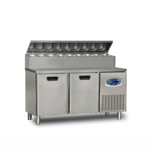 Dampak 2 Kapılı Tezgah Tip Buzdolabı Pizza Hazırlık Tablalı 150x70 Cm 290 L