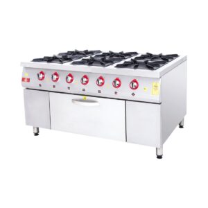 DRN Kuzine Fırınlı Ocak 6'lı 150x100 Gazlı