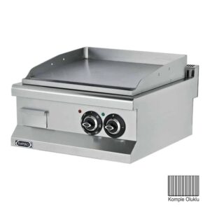 Empero Snack Seri Oluklu Krom Pleyt Izgara Set Üstü Elektrikli 60x63 Cm