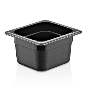 GastroPlast GN1/6-150 mm Polipropilen Gastronorm Küvet Siyah