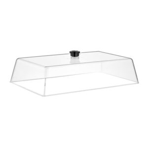 GastroPlast Polikarbonat Fanus 41x26 Cm Siyah Kulplu