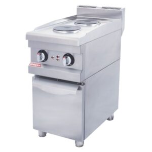 Görkem 600 Seri 2 Yuvarlak Pleytli Ocak Dolaplı Elektrikli 40x61 Cm