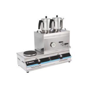 Görkem Çay Ocağı İki Demlikli Yuvarlak Pleytli Elektrikli 25 L