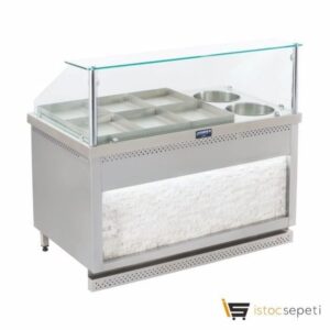 Görkem Sulu Yemek Tezgahı 6+4 Tepsili Gazlı 185x85 Cm