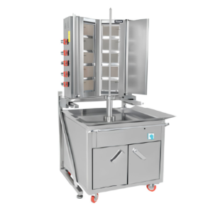 Himaksan 6+6 Radyanlı Alttan Motorlu Arabalı Döner Ocağı, LPG’li V model HMK-AMDNG 12 CE