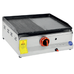 Himaksan Set Üstü Yarı Oluklu Döküm Izgara, Elektrikli 50x47 Cm HMK-DIE 50