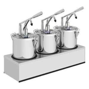 Kalando KD-001 Kollu Sos Pompası Üçlü Paslanmaz Kilitli 3x4.5 L