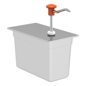 Kalando KD-002 Basmalı Sos Pompası Paslanmaz GN 1/3 7.25 L Turuncu