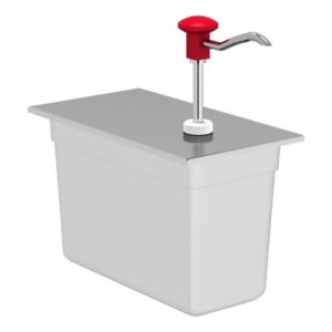 Kalando KD-002 Basmalı Sos Pompası Paslanmaz GN 1/3 7.25 L Kırmızı
