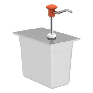 Kalando KD-002 Basmalı Sos Pompası Paslanmaz GN 1/4 5.25 L Turuncu