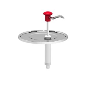 Kalando KD-010-265-C Basmalı Sos Pompası Ünitesi 9-10 L Kova Uyumlu Desenli Ø265mm Kırmızı