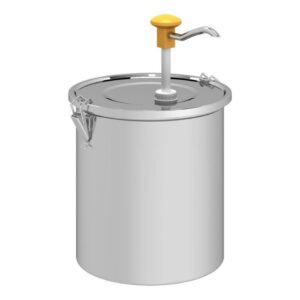 Kalando KD-01610 Basmalı Sos Pompası Paslanmaz Kilitli 10 L Sarı