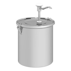 Kalando KD-01610 Basmalı Sos Pompası Paslanmaz Kilitli 10 L Beyaz