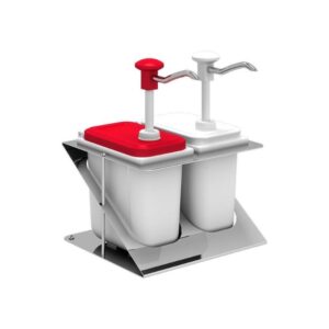 Kalando KDP-003 Basmalı Sos Pompası İkili Z Stant Plastik 2x1.9 L