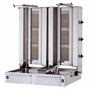 Kalitegaz 3+3 Radyanlı Alttan Motorlu Döner Ocağı, Gazlı, Hareketli Gövde, İkiz Model KLG 153-T