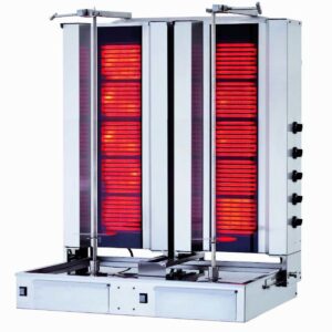 Kalitegaz 5+5 Radyanlı Alttan Motorlu Döner Ocağı, Elektrikli, İkiz Model KLG172T