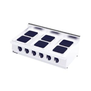 Kalitegaz C1270ES 700 Seri Set Üstü Altılı Ocak Pleytli 120x70 Cm Kare Elektrikli 400 V