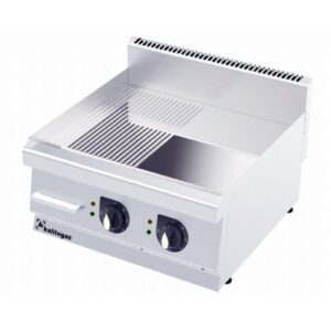 Kalitegaz GS6060EC 600 Seri Krom Kaplı Pleyt Izgara Yarı Oluklu 60x60 Cm Elektrikli 400 V