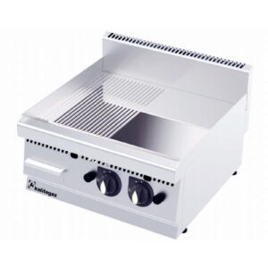 Kalitegaz GS6060GC 600 Seri Krom Kaplı Pleyt Izgara Yarı Oluklu 60x60 Cm Gazlı