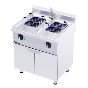 Kalitegaz PCCS8070E 700 Seri Dolaplı Makarna Haşlama Fritözü Çift Gözlü 80x70 Cm 19+19 L Monoblok Elektrikli 400 V