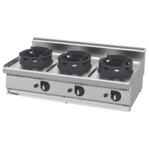 Kalitegaz WC1270G 700 Seri Set Üstü Wok Ocak Üçlü 120x70 Cm Gazlı