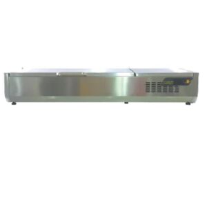 NDustrio Soğutmalı Set Üstü Saladbar Paslanmaz Kapaklı 1/4 GN 5 Küvet Kapasiteli, TTR-120 SC