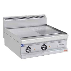 Osimo Elektrikli Izgara, 700 Seri, 80x70 cm, Yarı Oluklu Yarı Düz, 400 V