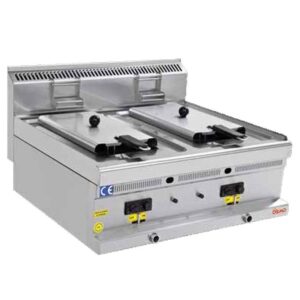 Osimo Gazlı Fritöz, 12+12 Litre, 700 Seri, 8 kW, Tahliye Musluklu