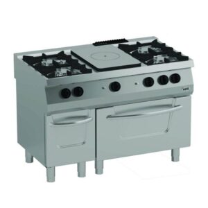 Öztiryakiler 700 Seri Kuzine Fırınlı Gazlı 4 Açık Ateş +1/3 Kapalı Döküm 120*70*85 (L)