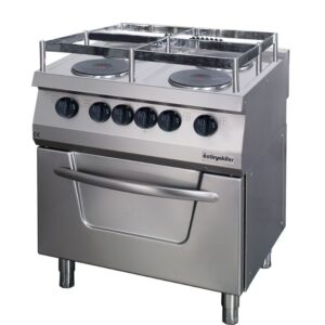 Öztiryakiler 700 Seri Kuzine, Fırınlı, Elektrikli, 4 Açık Ateş, Büyük, Gemi Model 80x70x85 cm, 6644